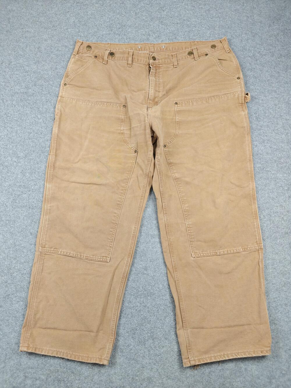 Carhartt Pants Mens 46x30 Brown Loose Original Fit Carpenter Workwear Canvas
